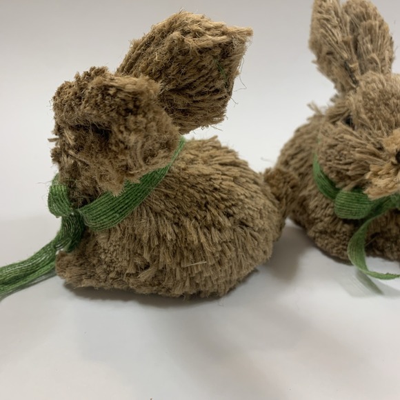 Pier 1 Imports Bristle Bunnies Easter Decoration Whimsical Centerpiece 3-Piece - Picture 4 of 15